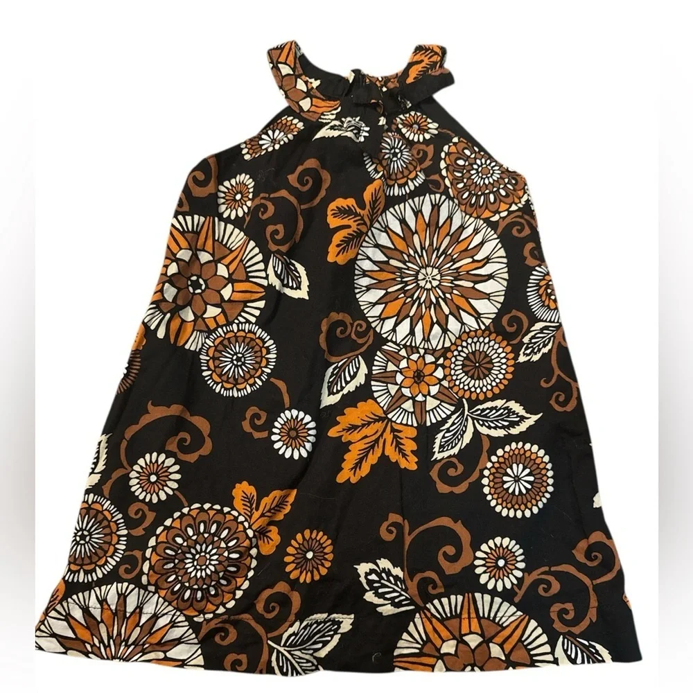 GAP Toddler Skirt with Black and Orange Boho Floral Design, Toddler 3T